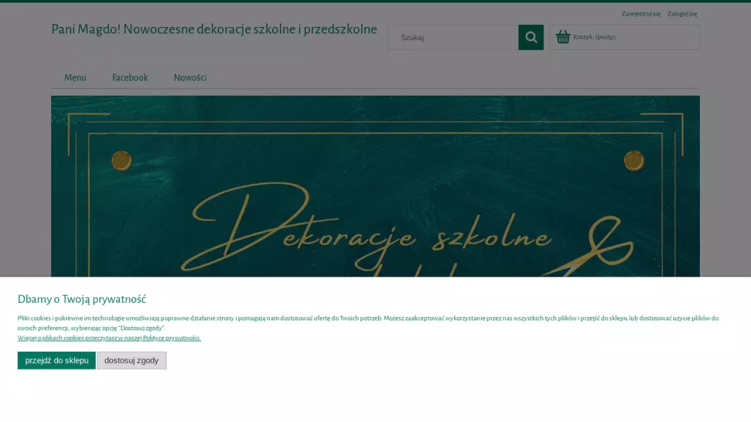Dekoracje na uroczystości szkolne | Sklep internetowy Pani Magdo!