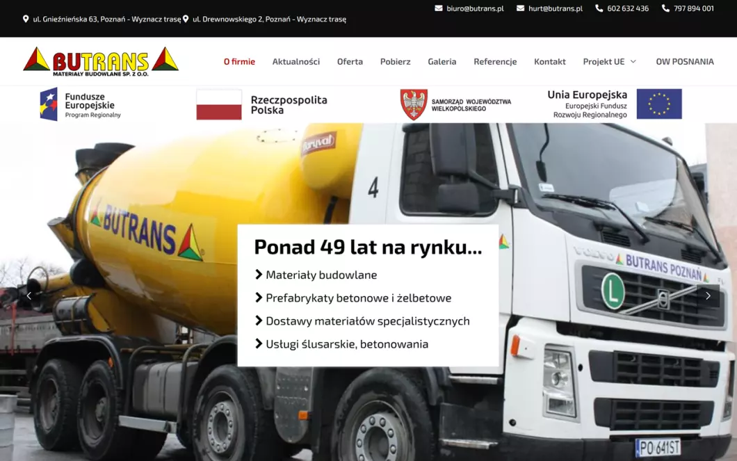 Butrans - 	hurtownia materiałów budowlanych Poznań