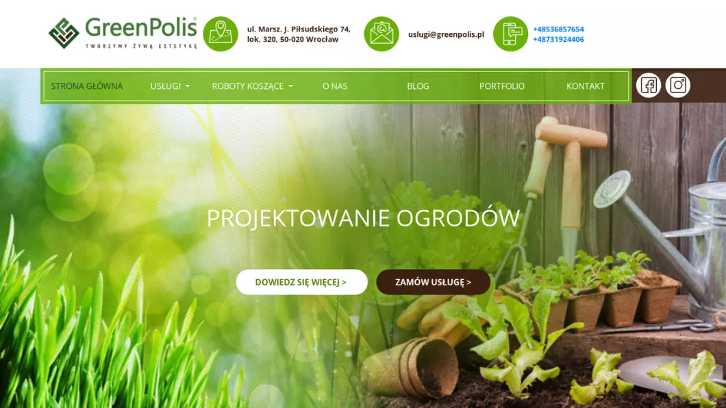 Projektowanie i zakładanie ogrodów GreenPolis