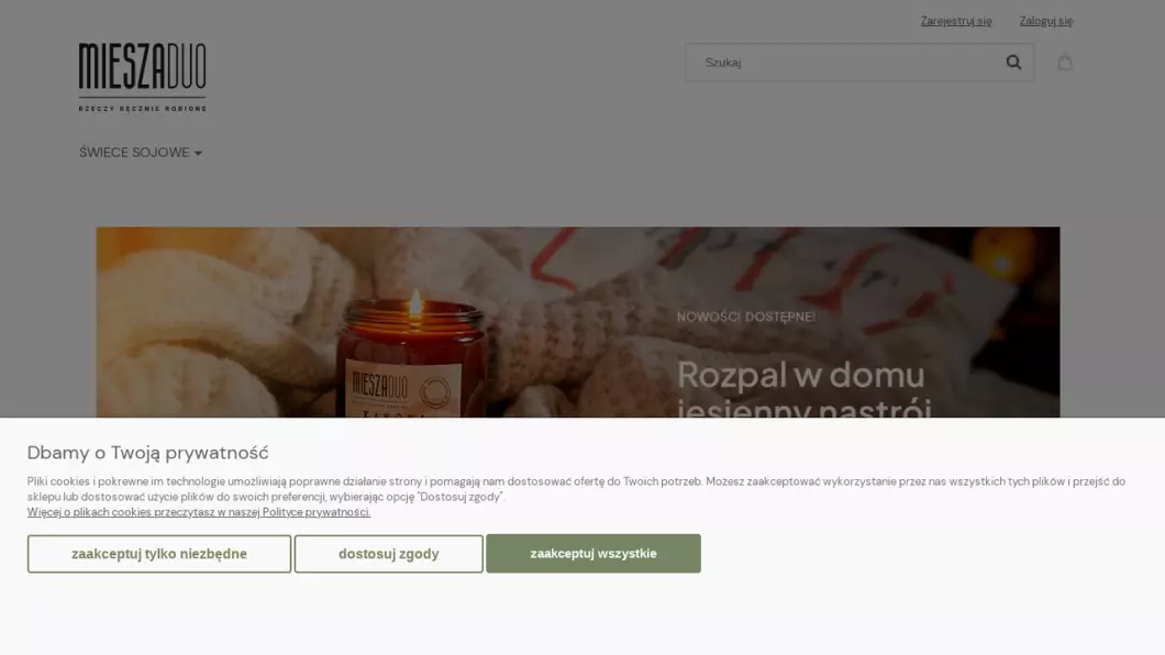 Świece sojowe handmade, ręcznie robione | Sklep internetowy MIESZADUO